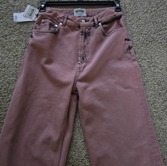 MO5CHINO For Moschino Frayed Jeans Size 26 NWT - Picture 7 of 16